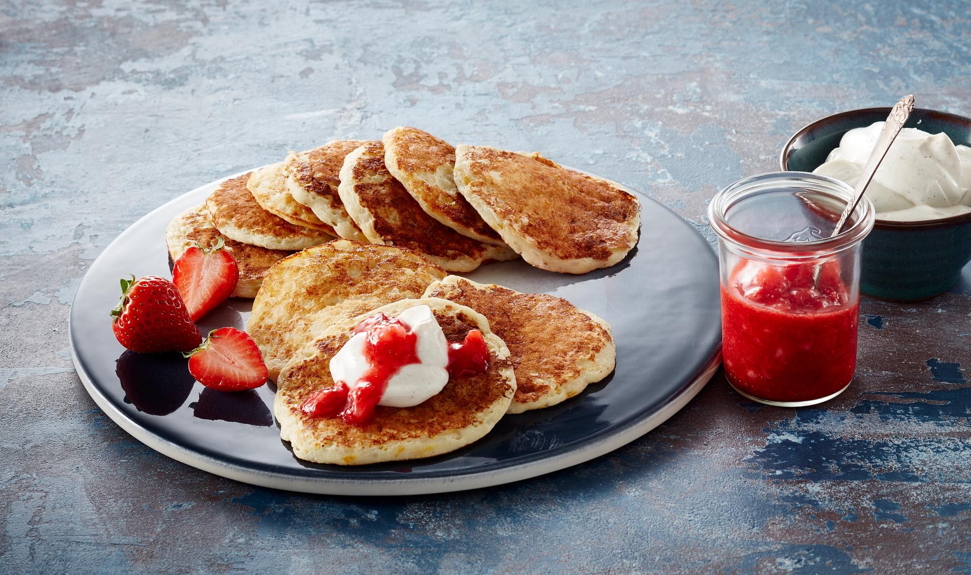 Rislapper med cottage cheese