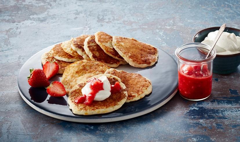 Rislapper med cottage cheese