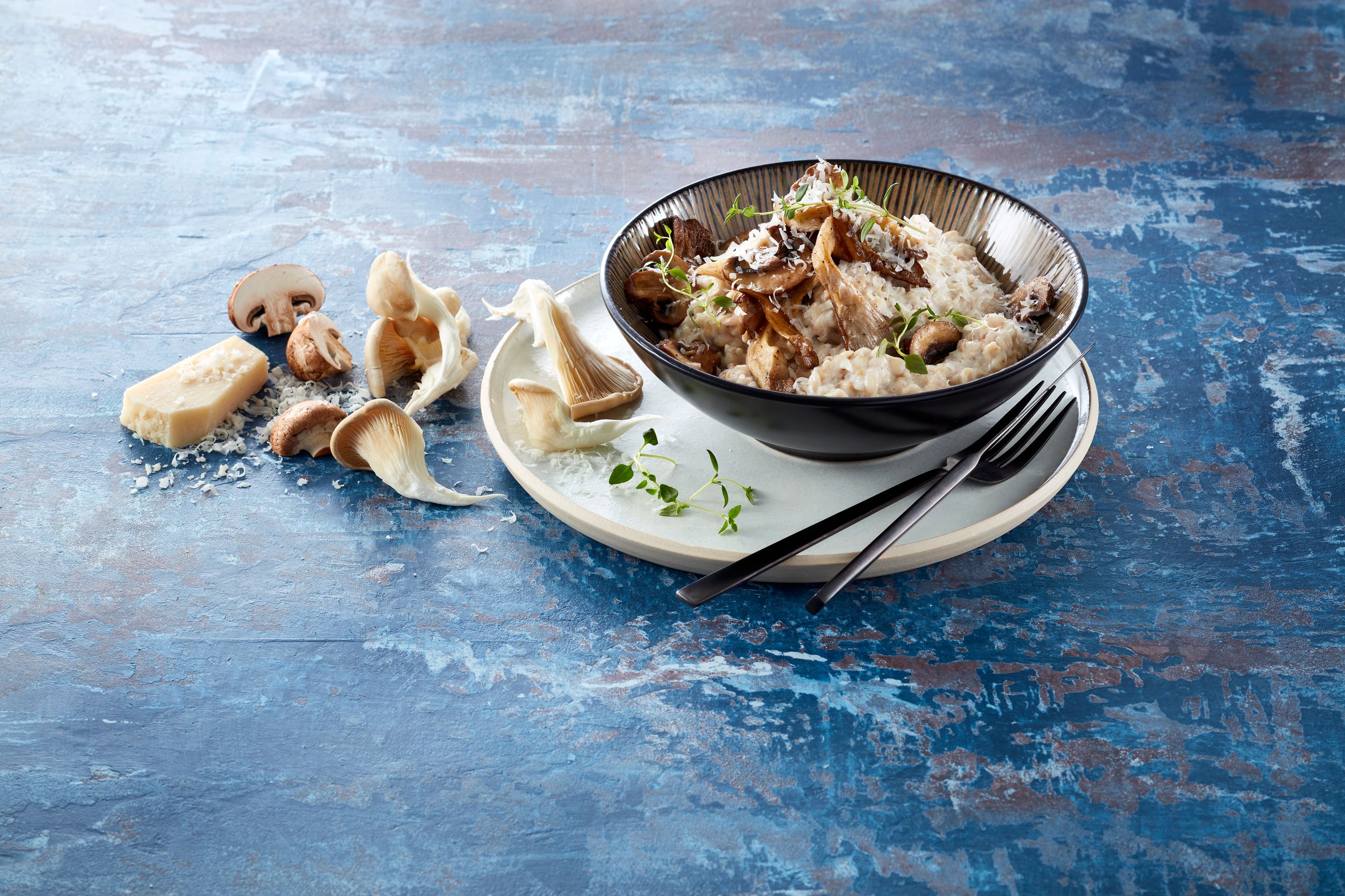 Byggrynsgrøt med sopp og parmesan 