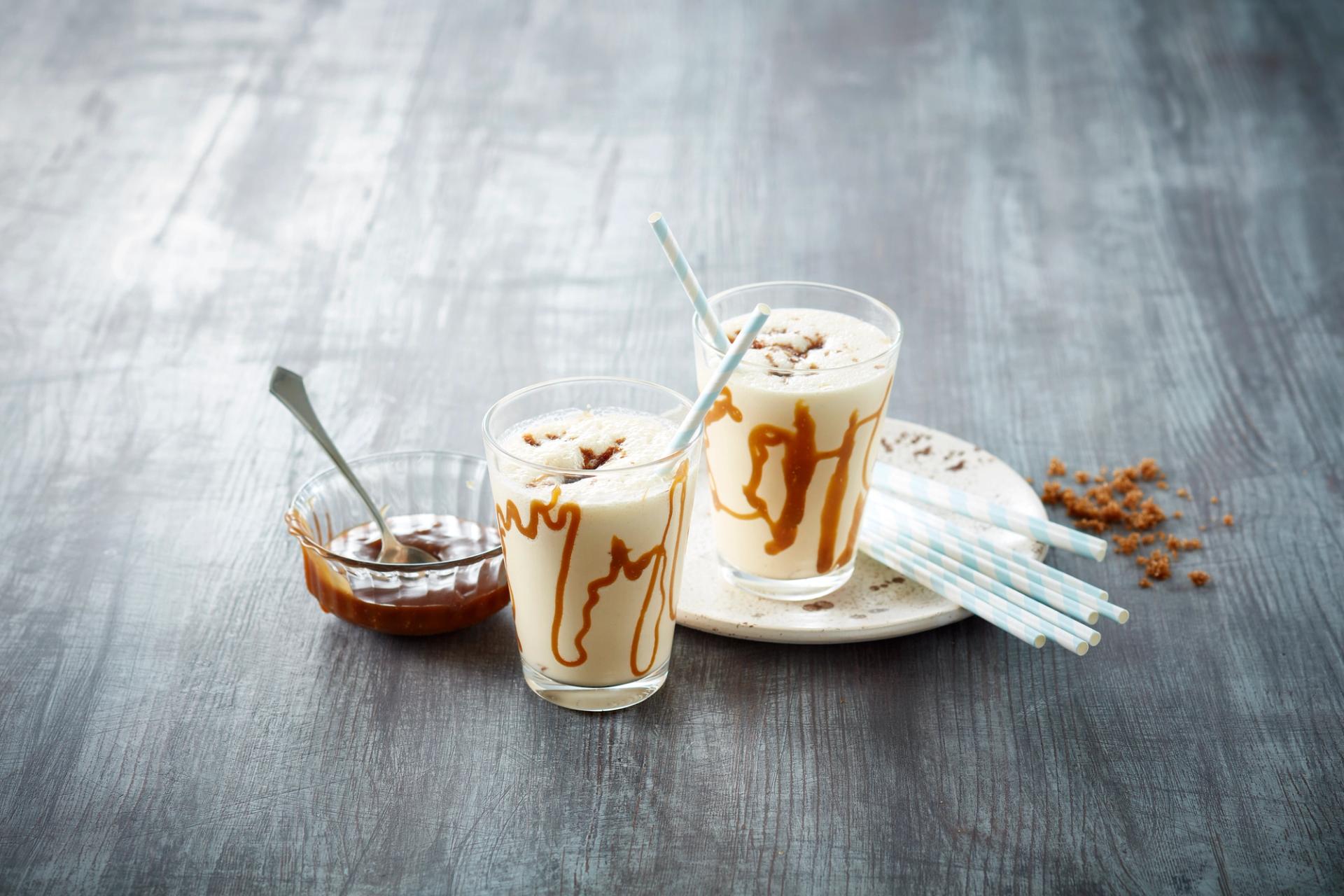 Bananmilkshake med salt karamell