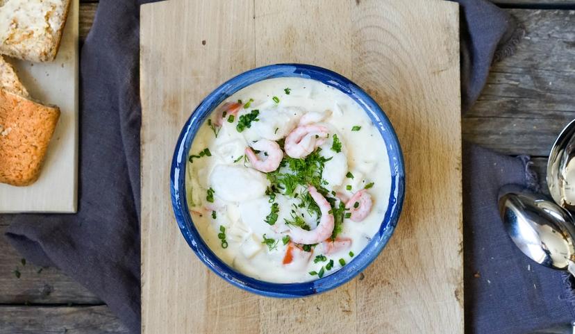 En porsjon Bergensk fiskesuppe