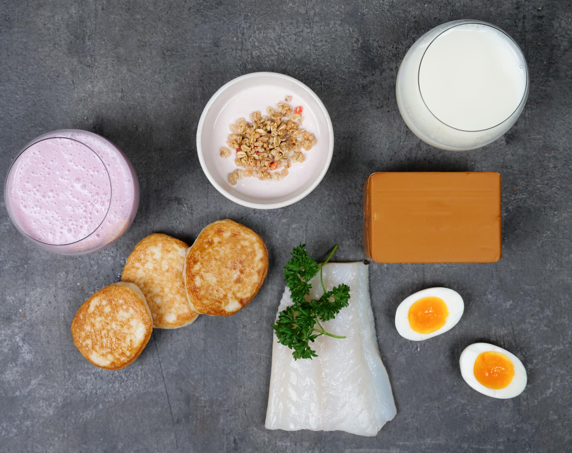 Kilder til jod; meieriprodukter, hvit fisk, fiskekaker, egg og salt