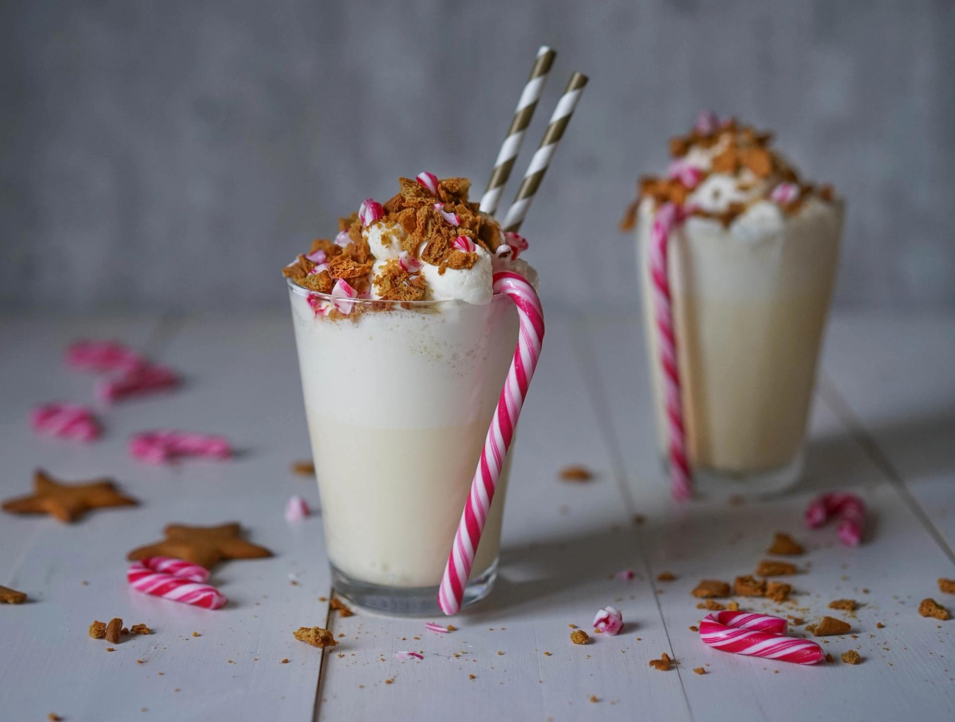 Vaniljemilkshake med pepperkaker