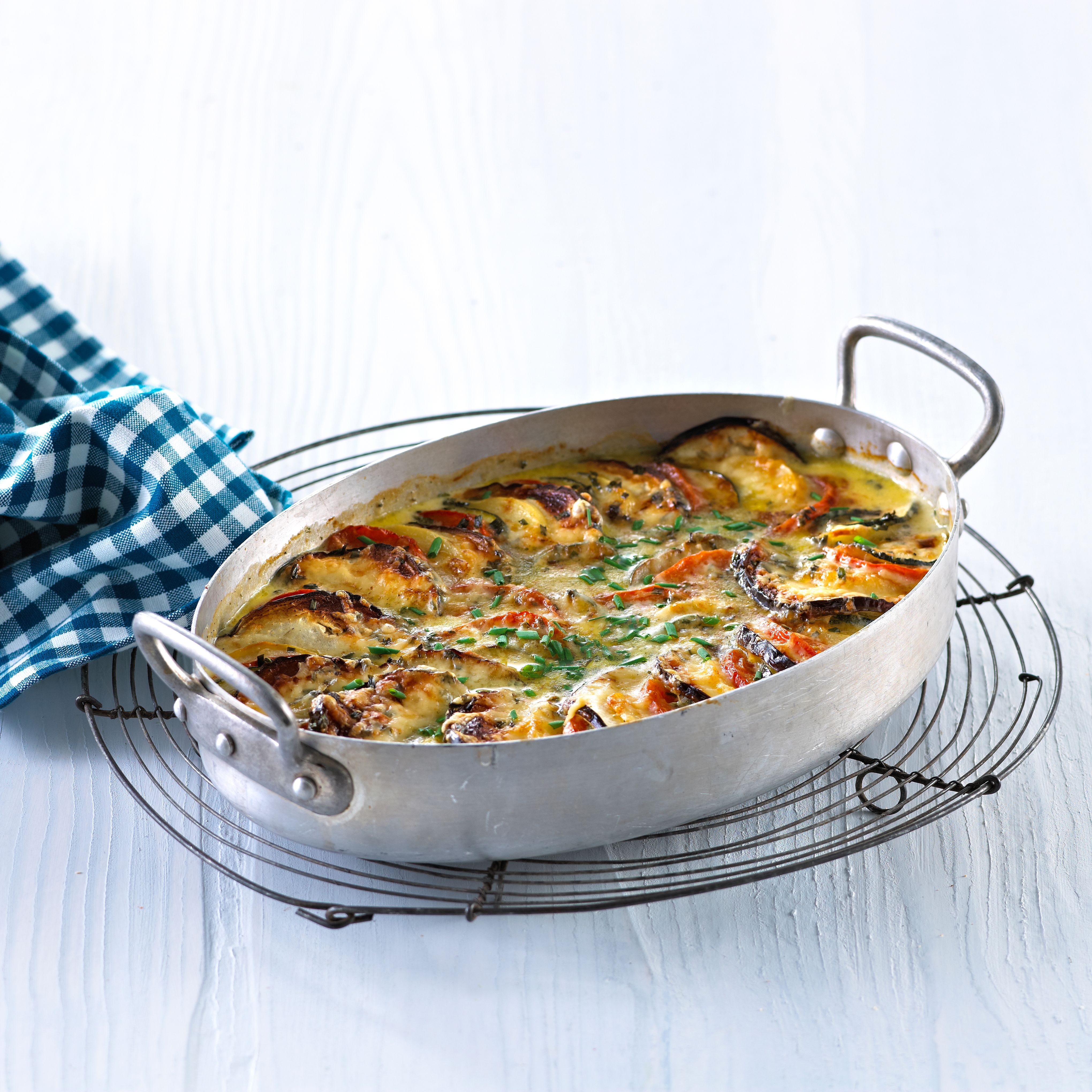 Osteform med grønnsaker