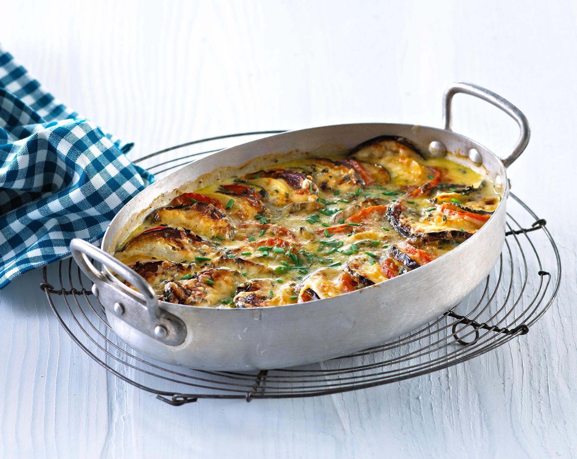 Osteform med grønnsaker