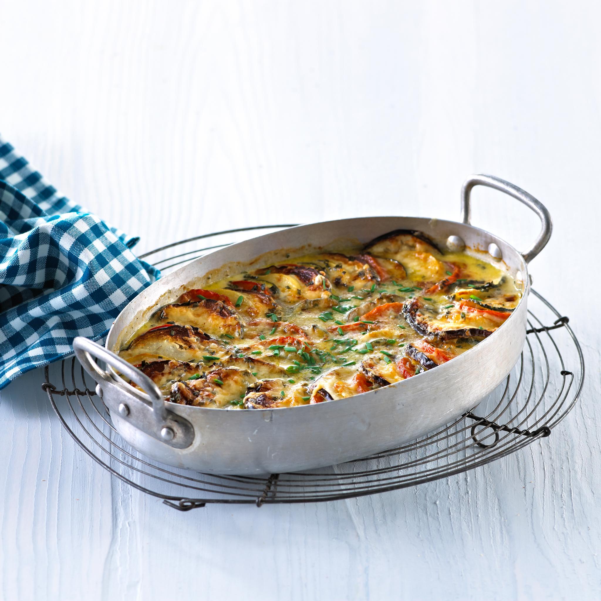 Osteform med grønnsaker