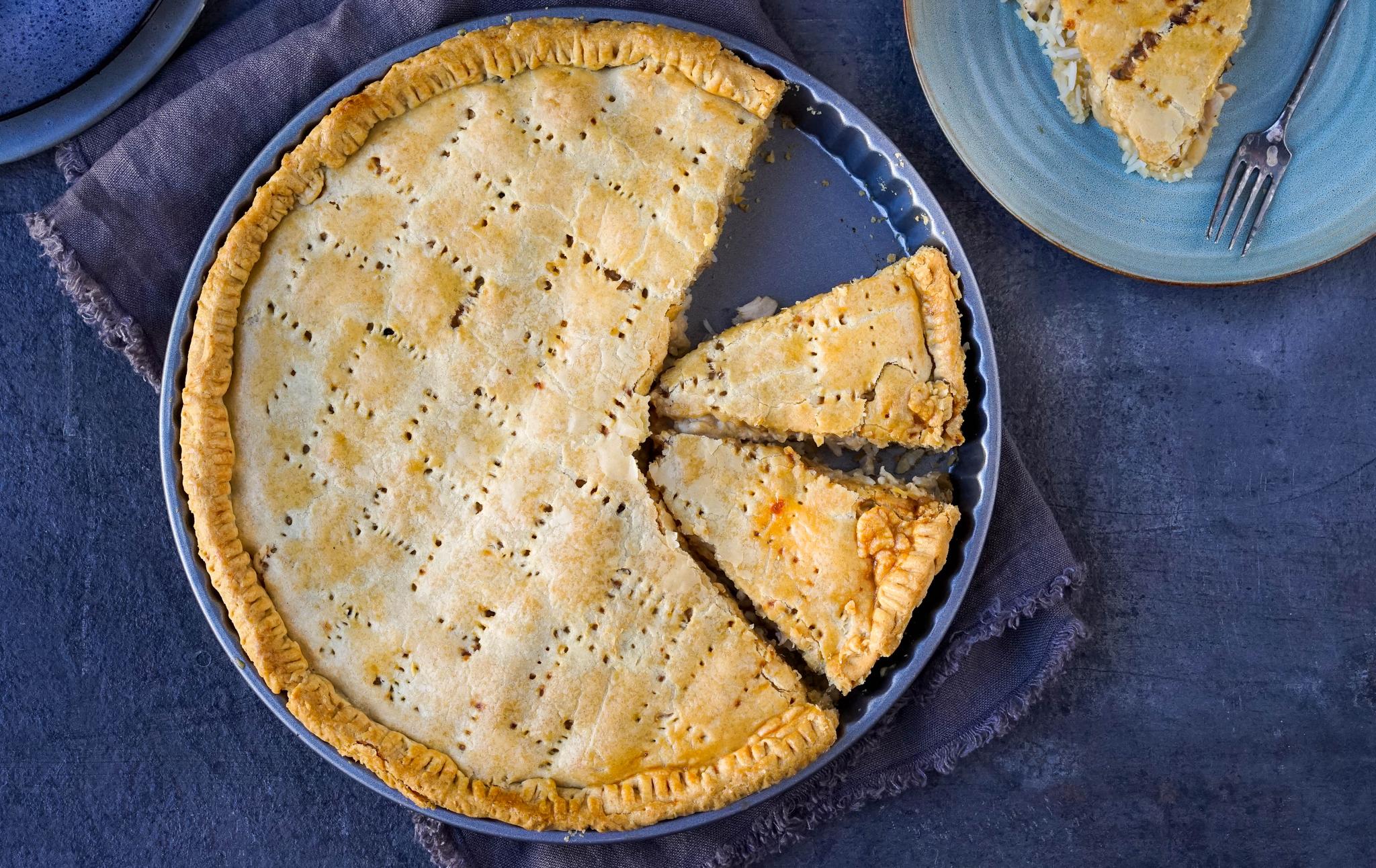 pai med kylling og sopp