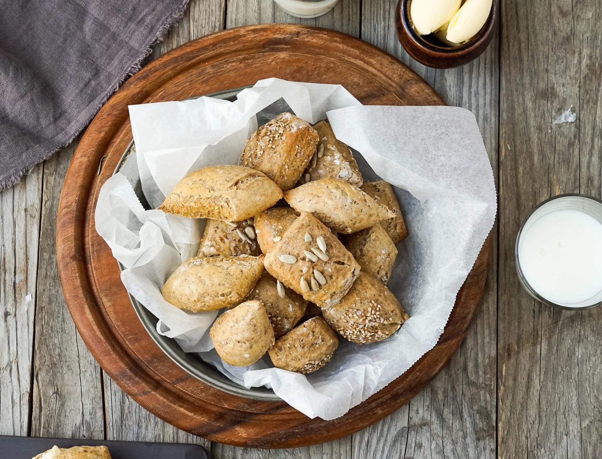 Grove kuvertbrød med melk