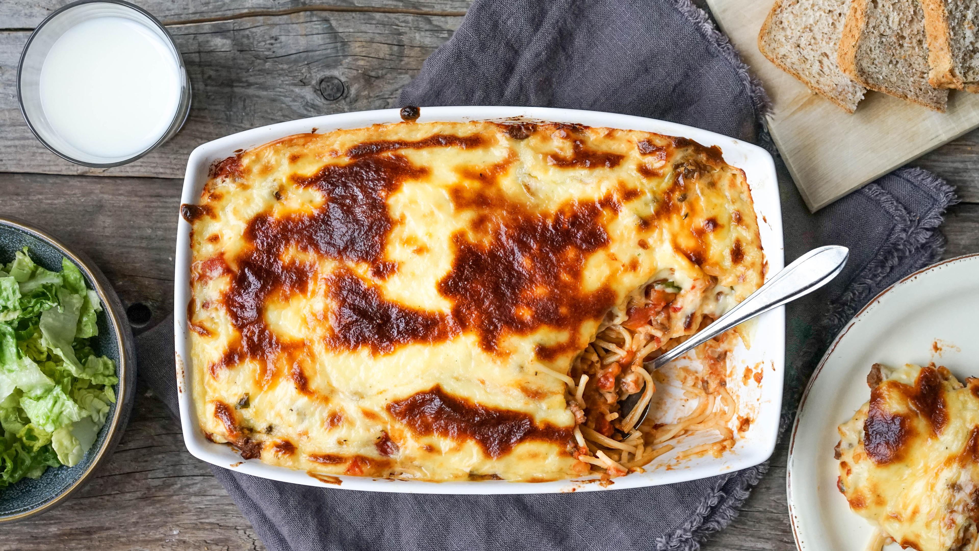 ovnsbakt spaghetti