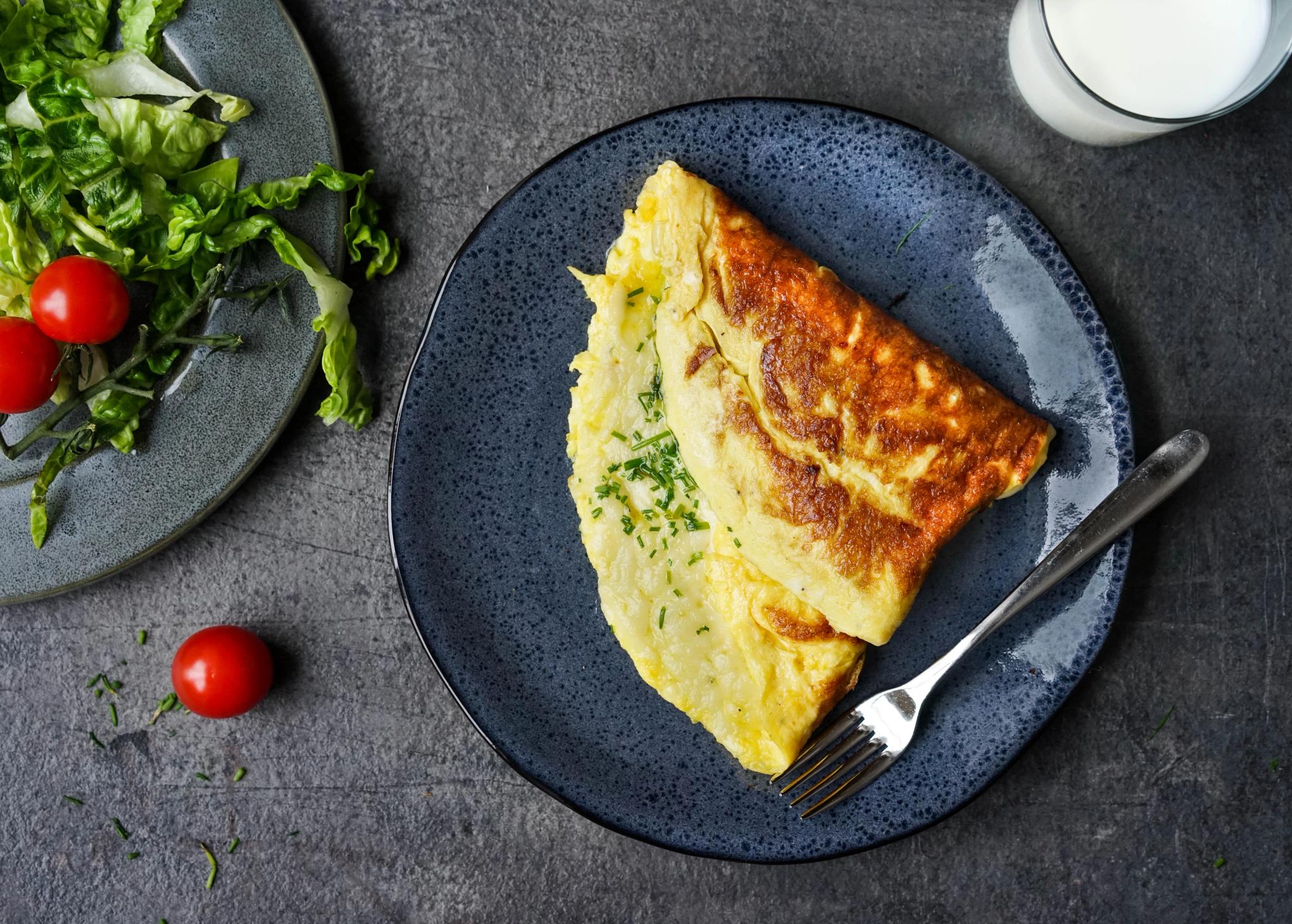 omelett med ost