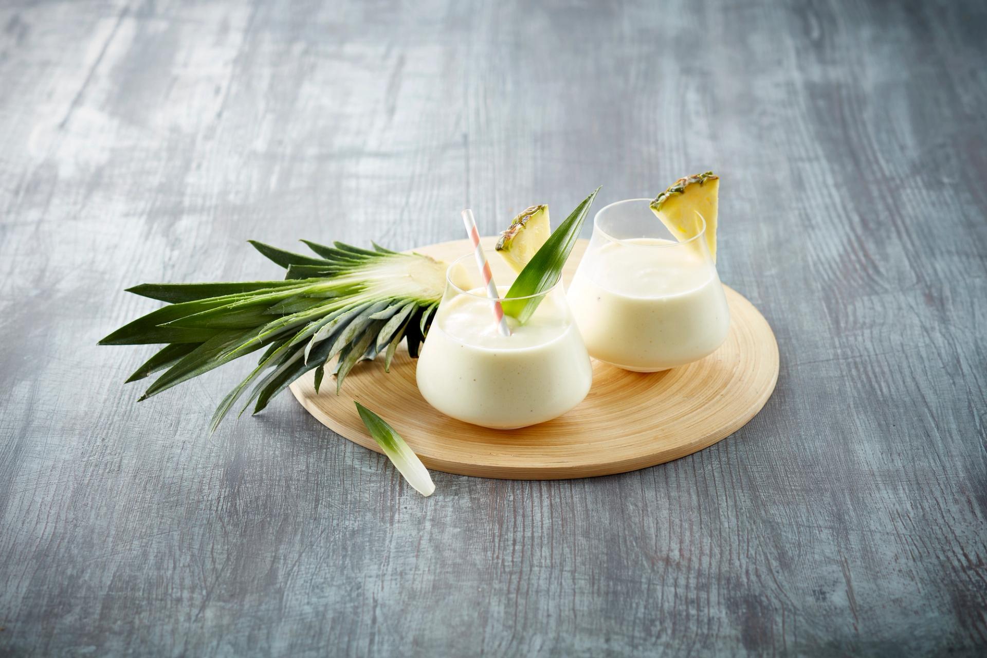 Tropisk milkshake med ananas