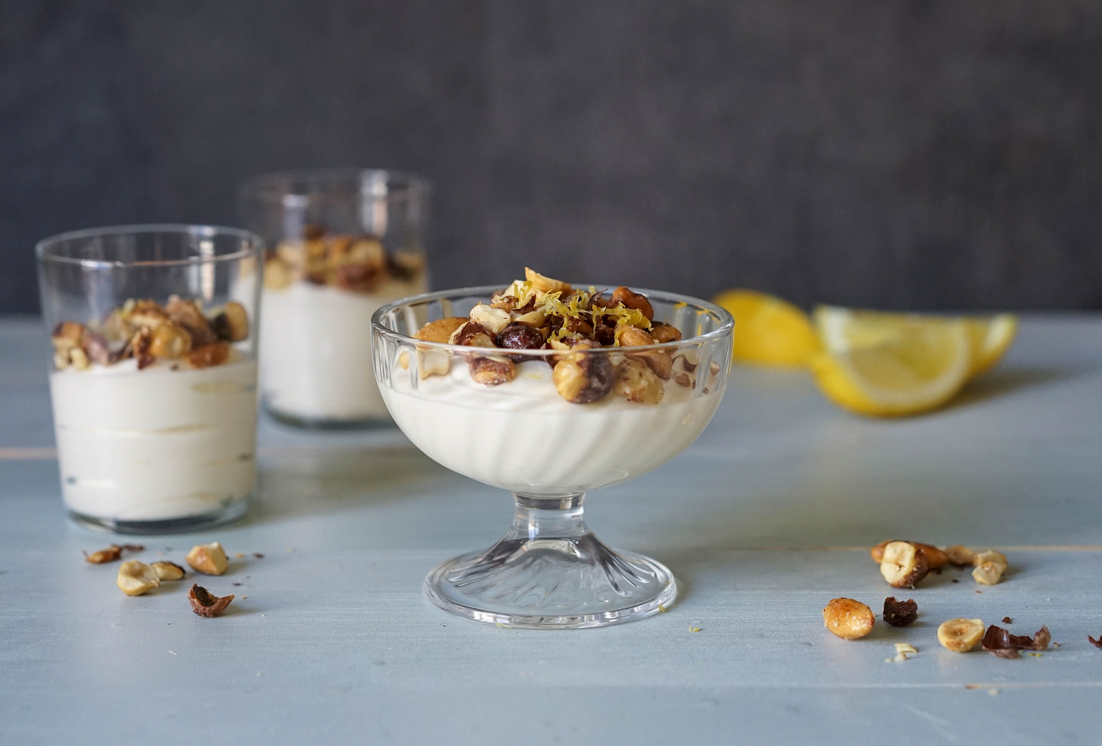 Sitrinfromasj i glasskåler