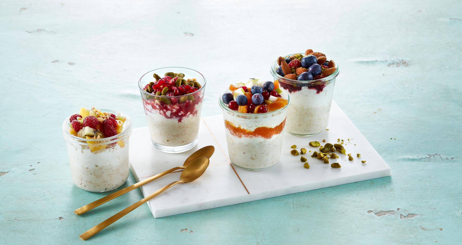 Kjøleskapsgrøt med cottage cheese