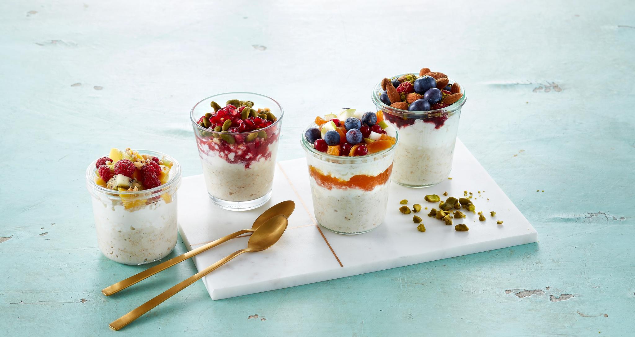 Kjøleskapsgrøt med cottage cheese