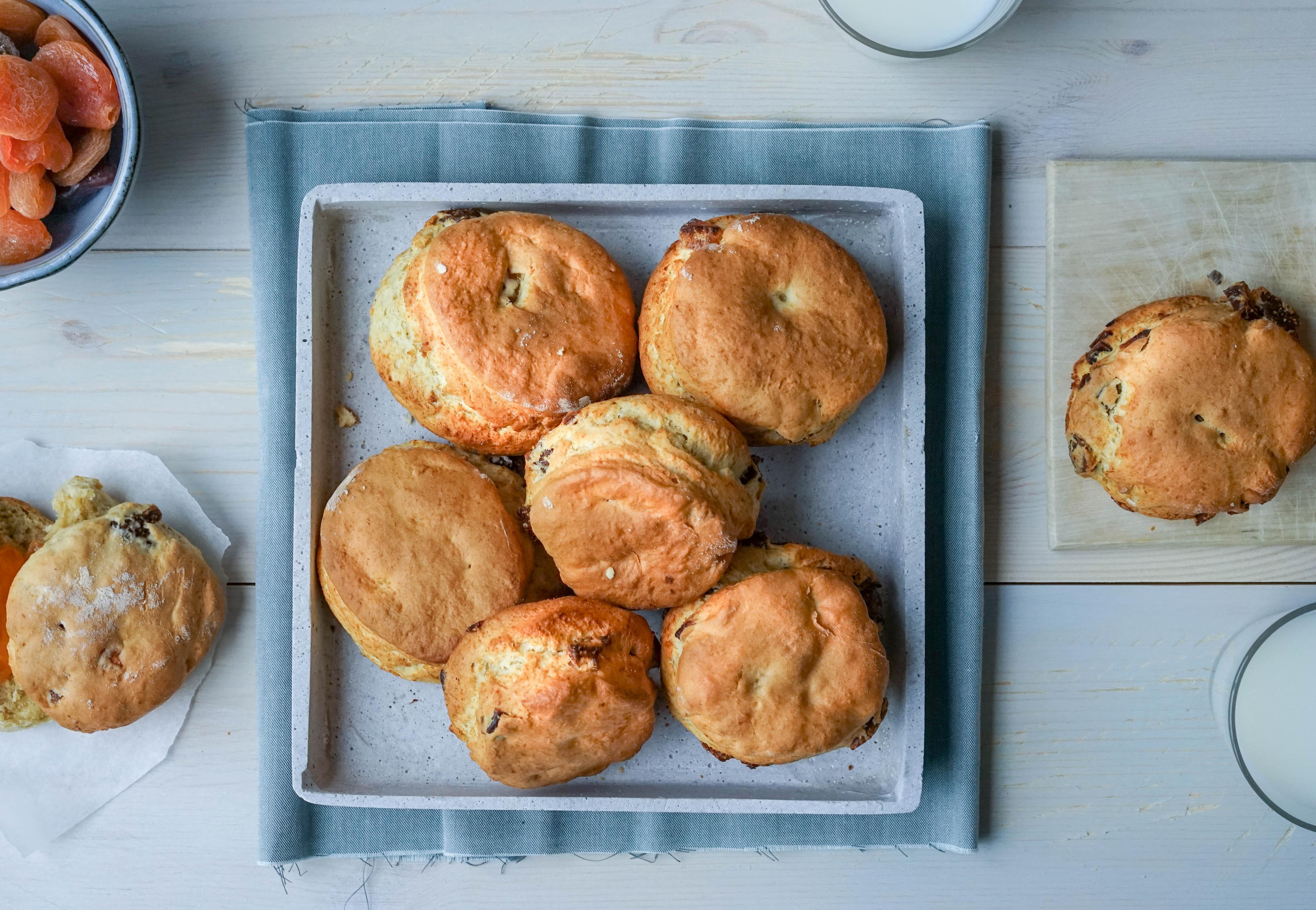 scones med tørket frukt