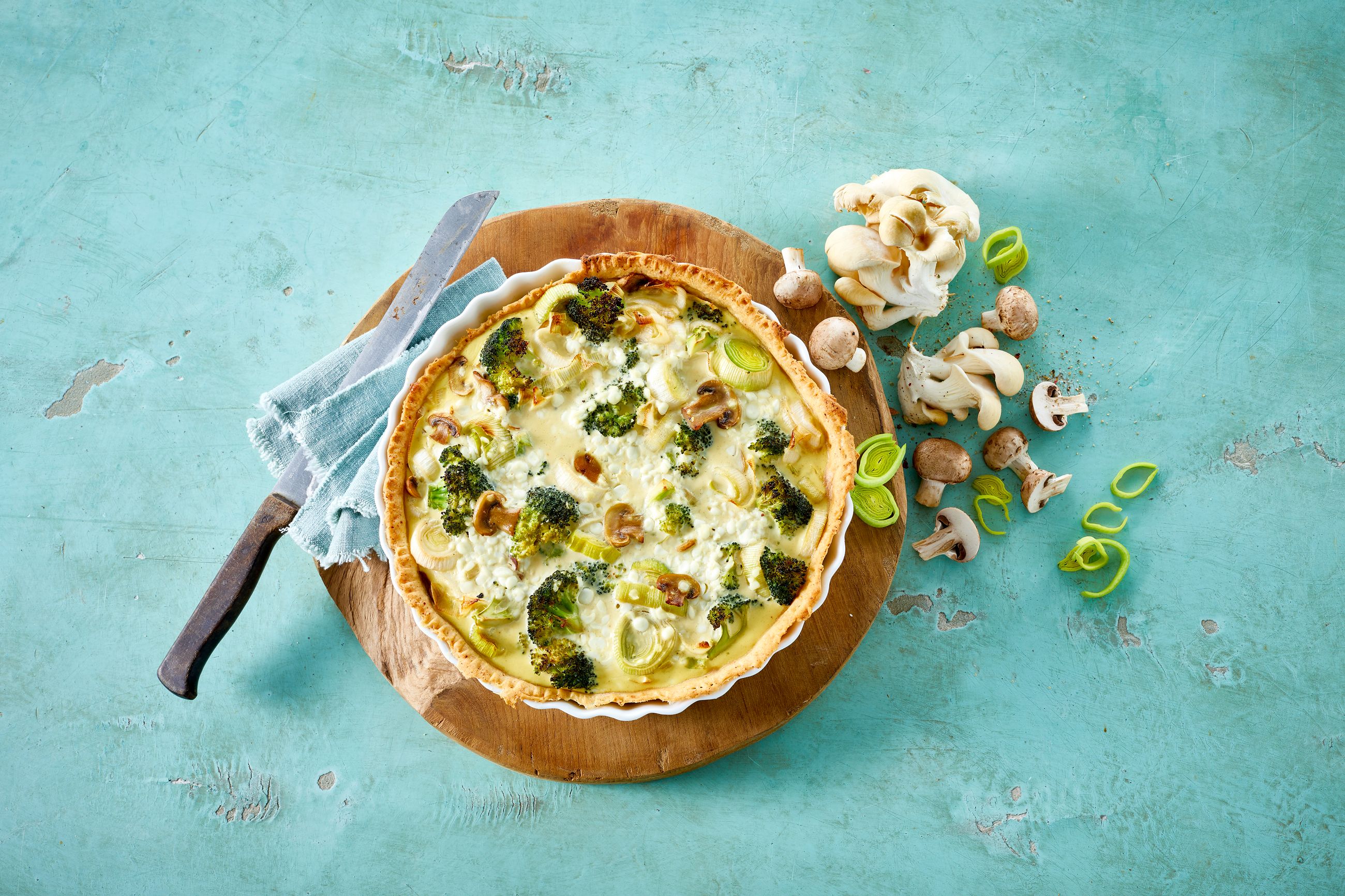 Mager pai med cottage cheese og grønnsaker 