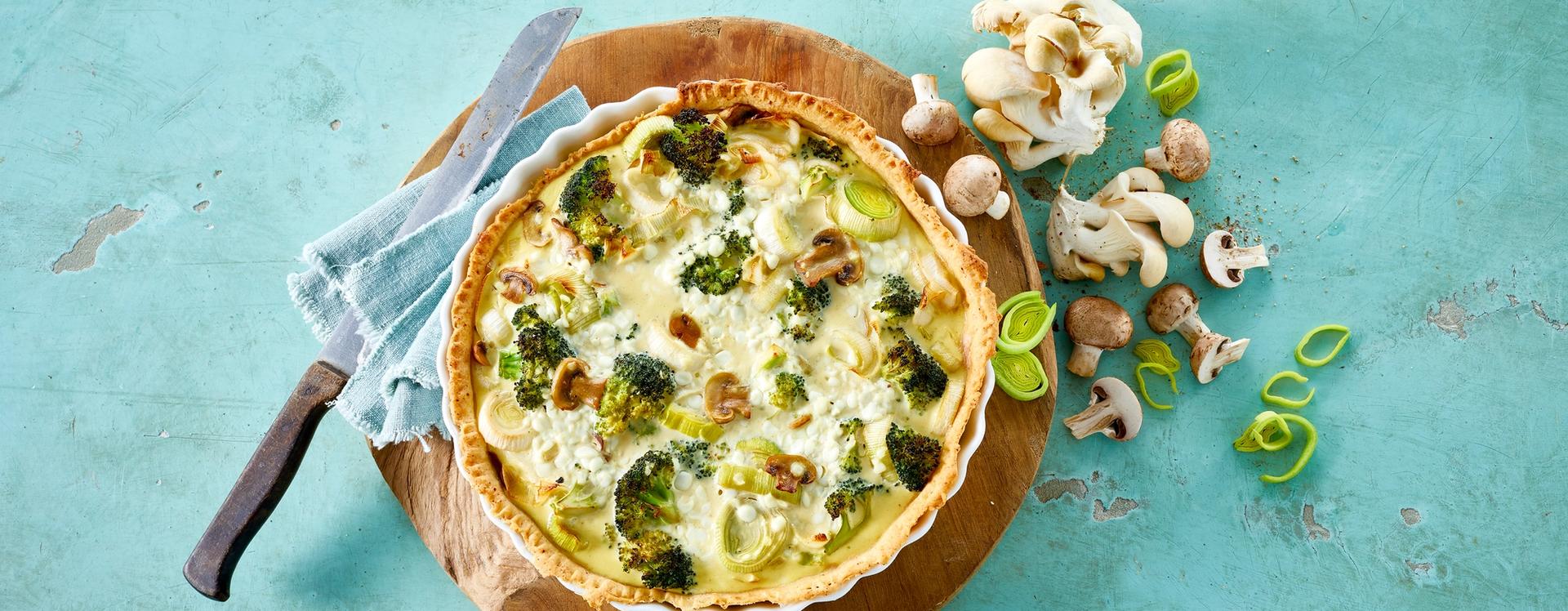 Mager pai med cottage cheese og grønnsaker