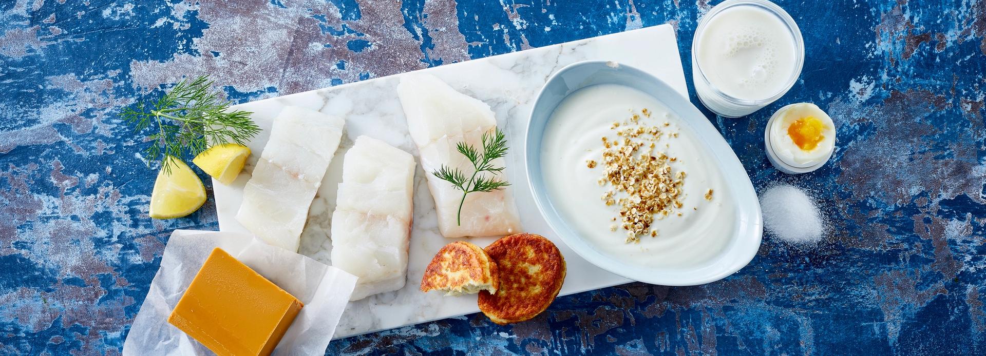 Kilder til jod, meieriprodukter, fisk, egg og salt