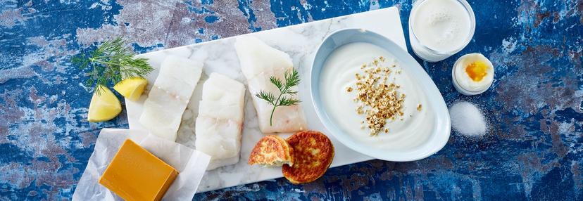 Kilder til jod, meieriprodukter, fisk, egg og salt