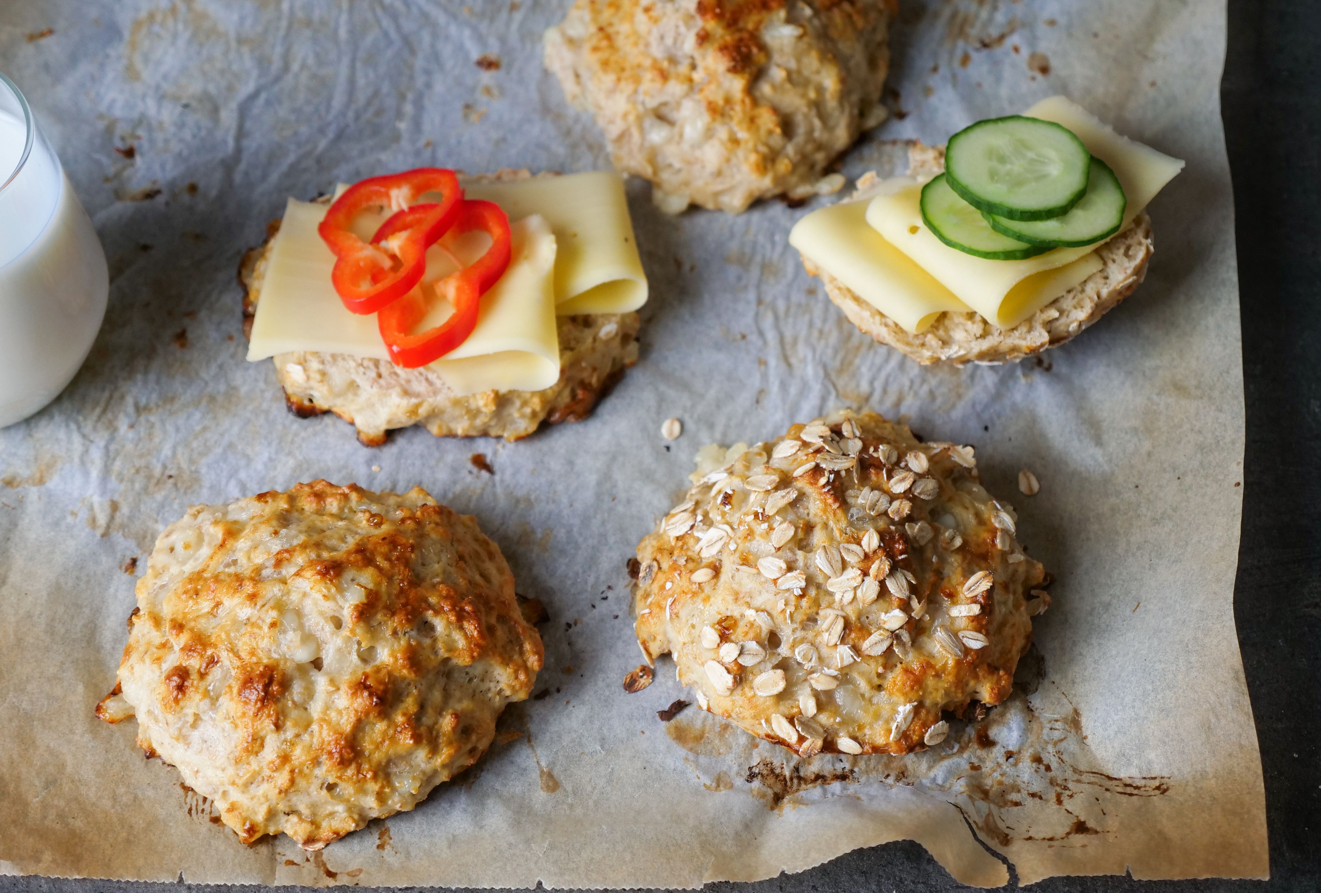 Scones med cottage cheese