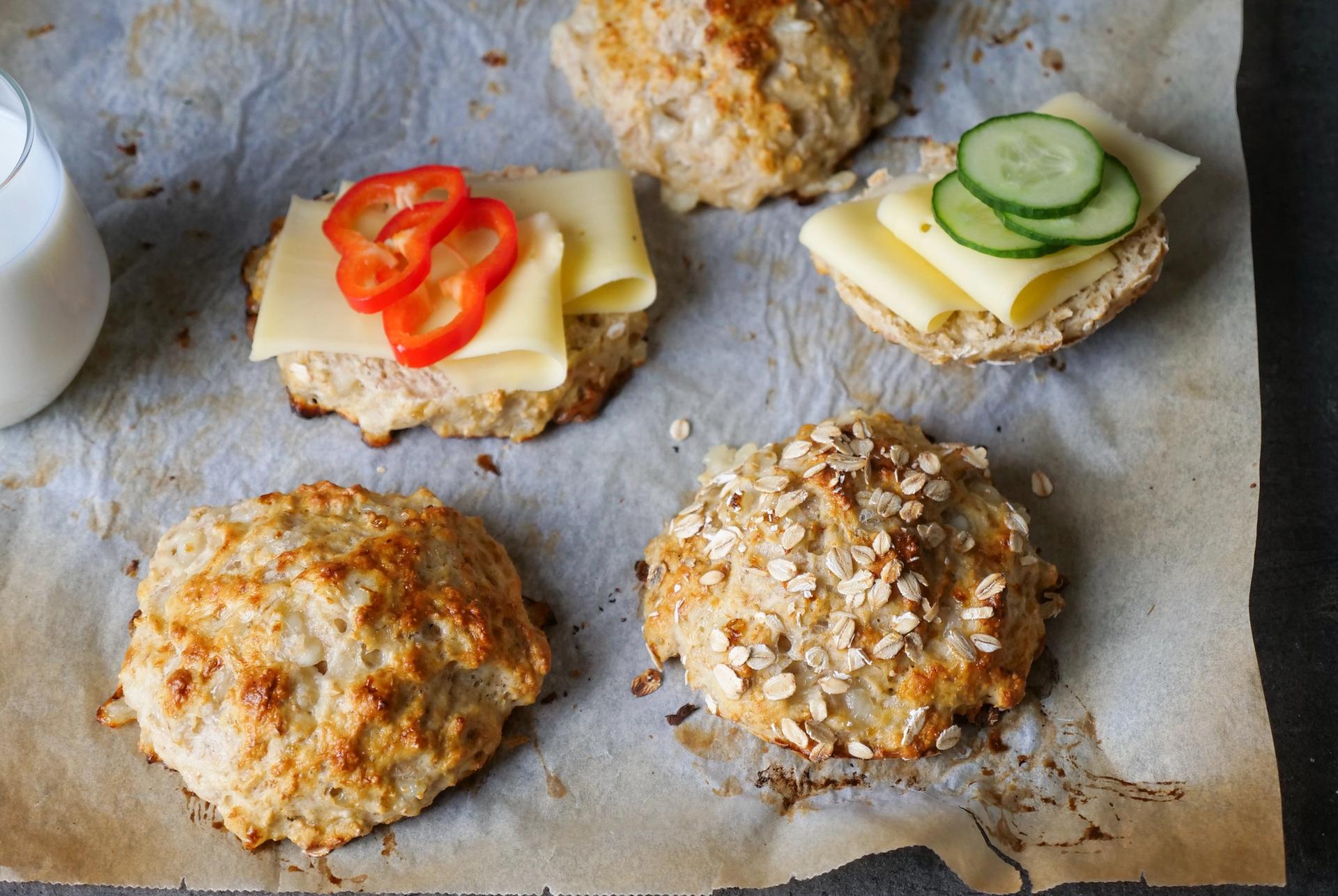 Scones med cottage cheese