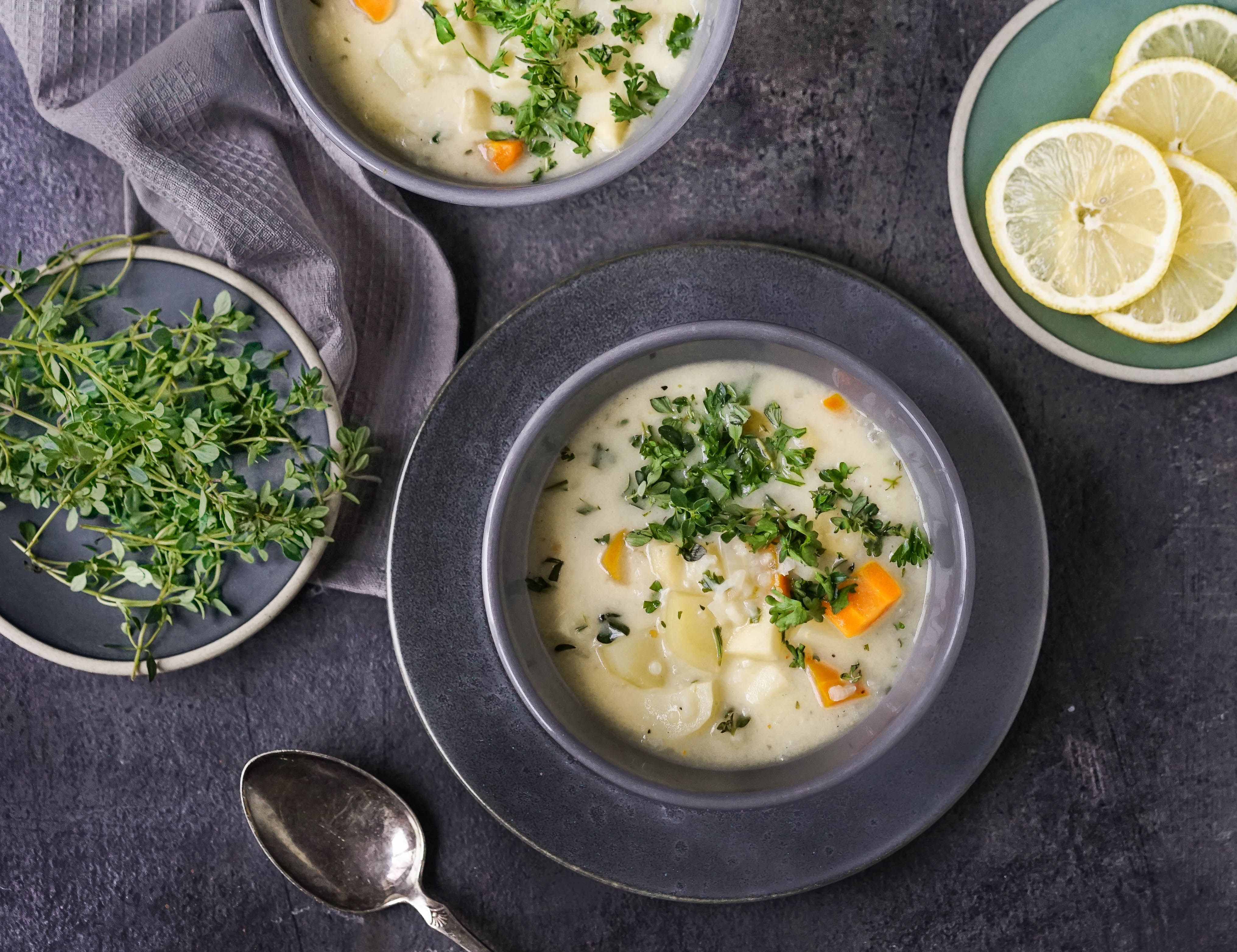 Grønnsakssuppe med melk