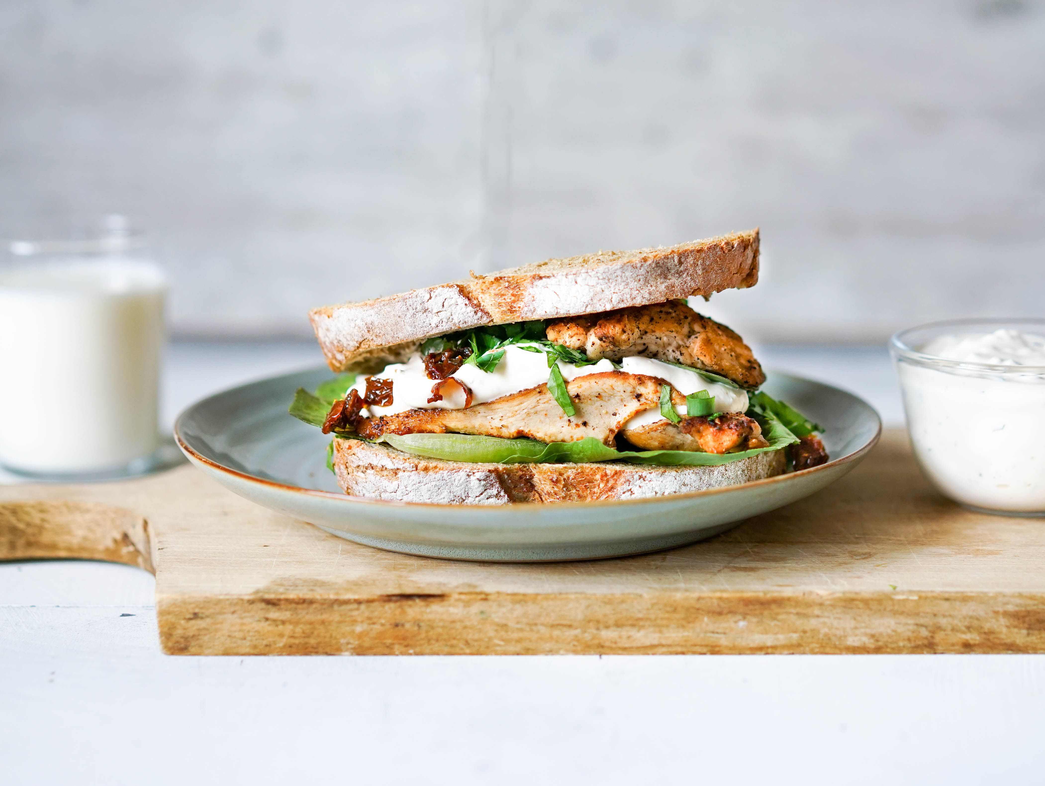 sandwich med kyllingsalat