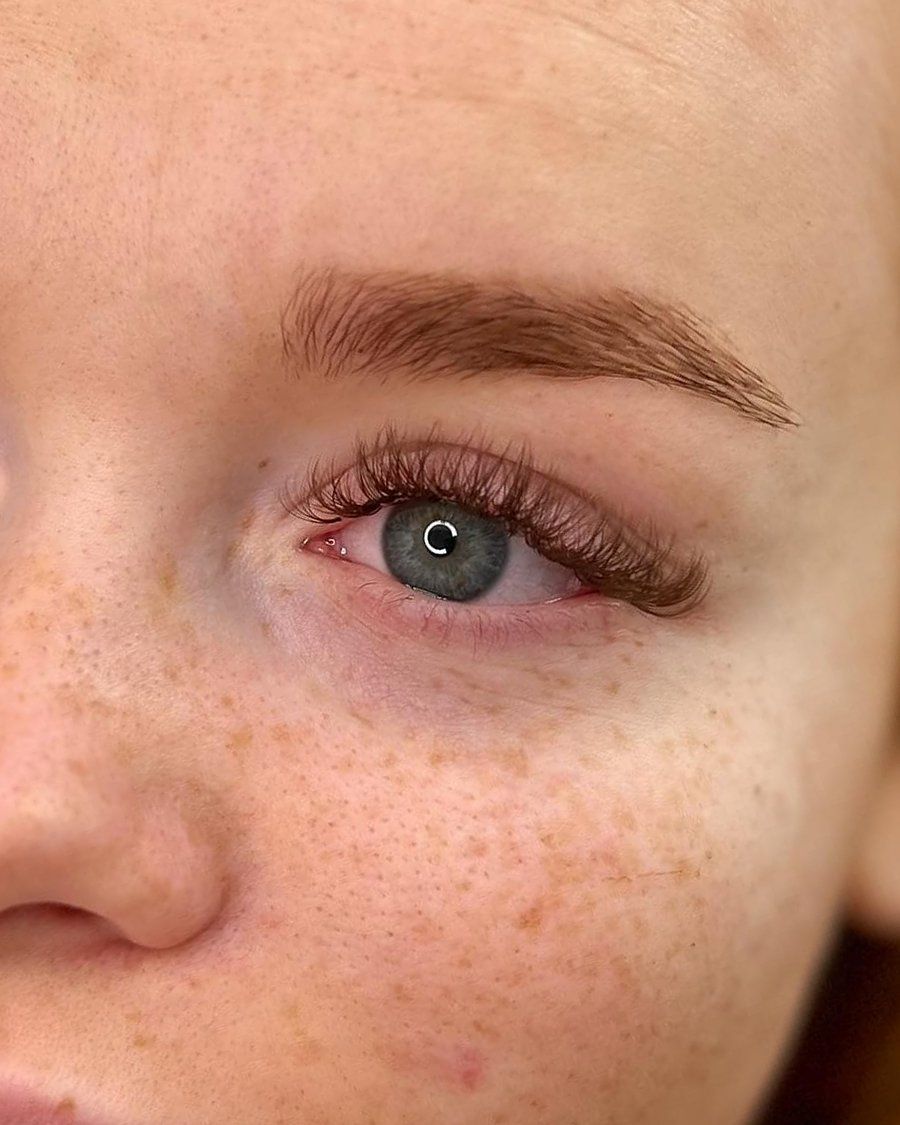 Efter lash extensions hos Klinik Luné