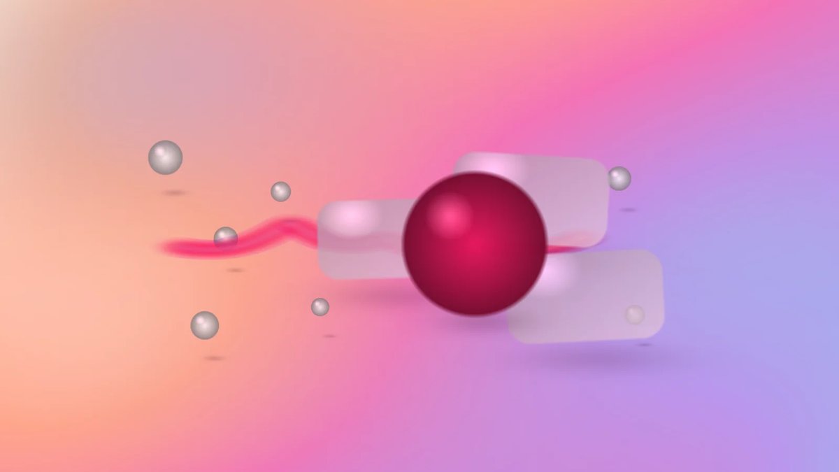 Abstract QA testing process with scattered testing signals converging into a crimson release-readiness core on a luminous multi-color gradient background.