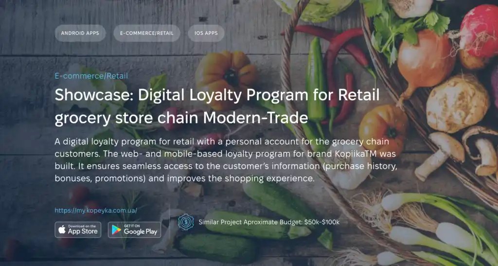 Digital Loyalty Program for Retail grocery store chain Kopiika