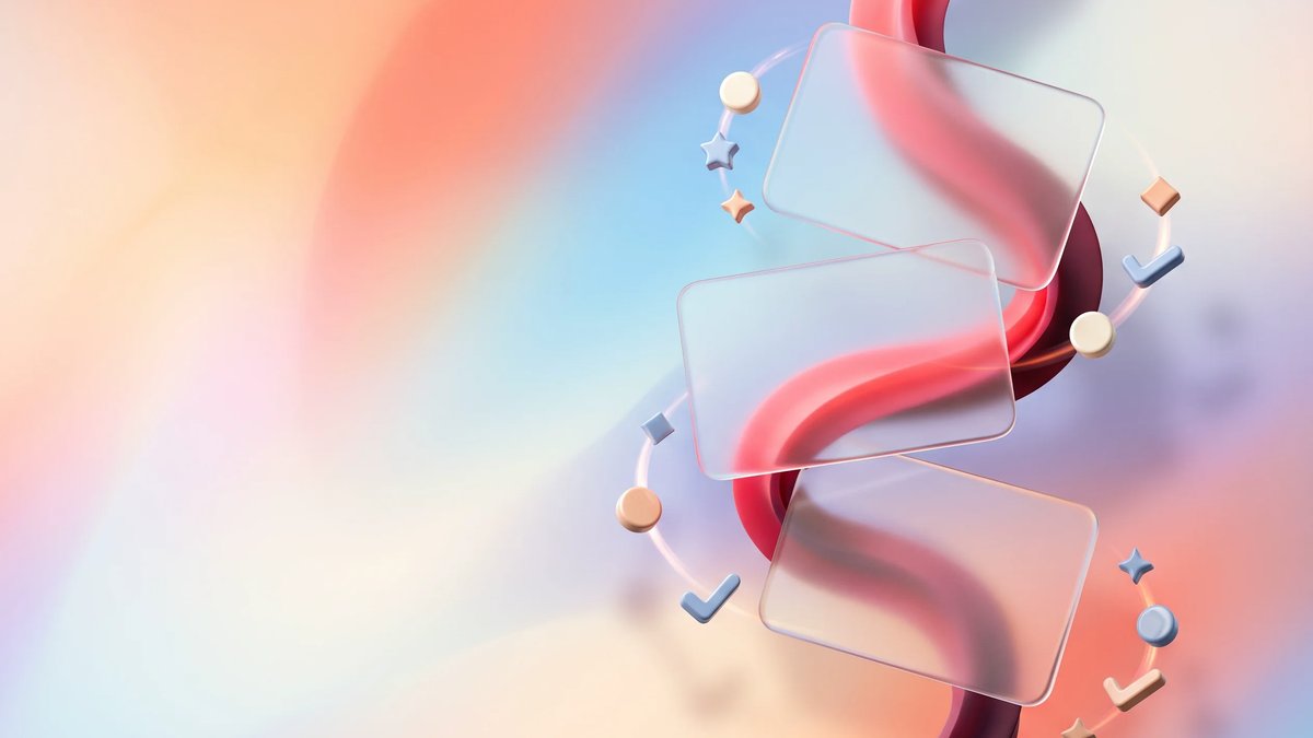 Abstract dimensional illustration of retail loyalty software connecting customers, rewards, analytics, and store systems.
