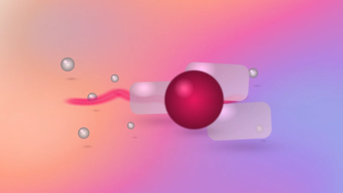 Abstract mobile app monetization system with frosted glass revenue cards converging into a crimson core on a luminous multi-color gradient background.