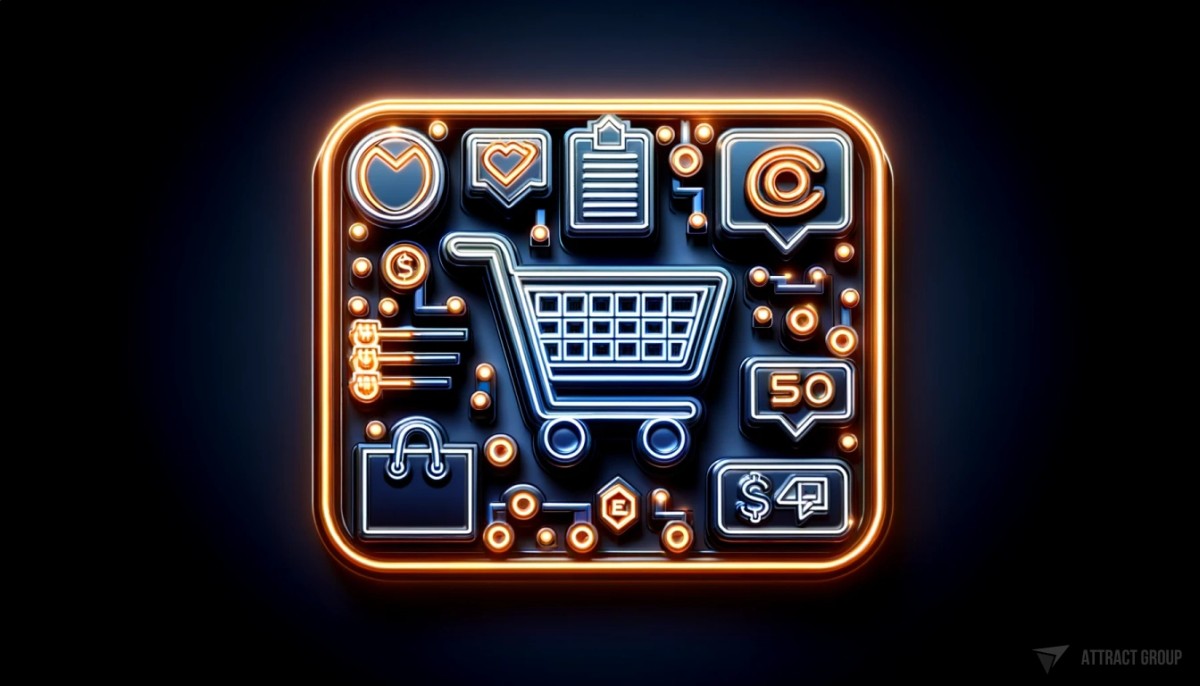 Icons set in neon Mobile Development in Different Industries