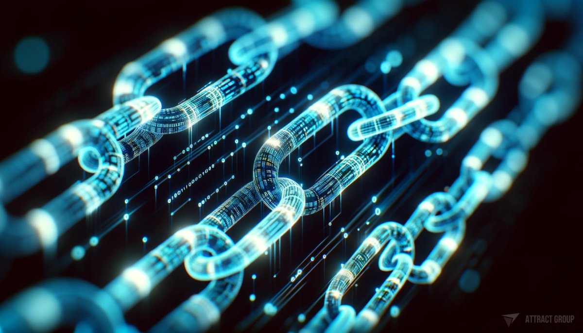 Blockchain for Mobile App Development. a stylized digital representation of blockchain technology. 