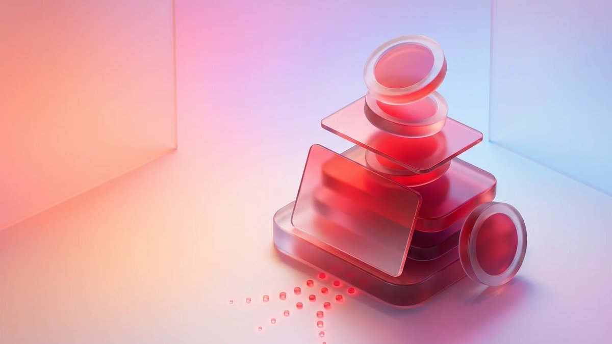 Abstract dimensional retail loyalty cards and reward tokens forming an organized retention system on a luminous gradient background.