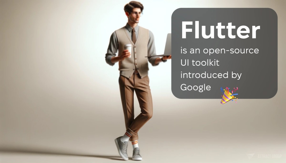Unraveling the layers of Flutter reveals its core structured. Flutter is an open-source UI toolkit introduced by Google. A young fashionable man.