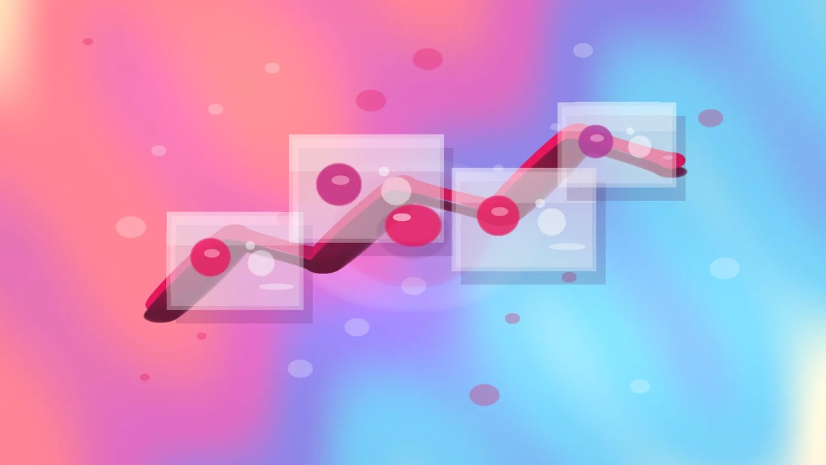 Abstract dimensional real estate chatbot workflow with frosted glass cards and crimson connected forms on a warm and cool aurora gradient.
