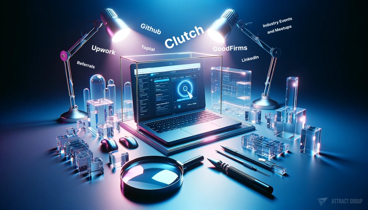 Some platforms and websites where you can initiate your search. Search, laptop, glass, lamps, search