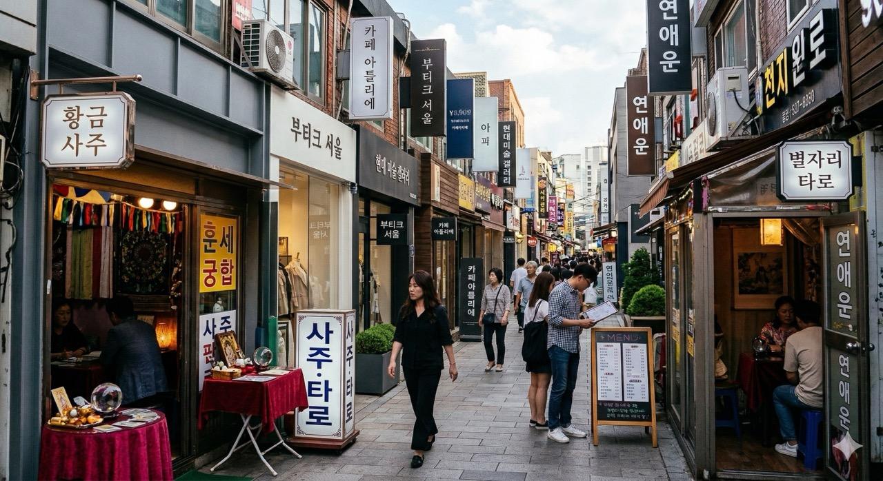 Fate reader street in Seoul