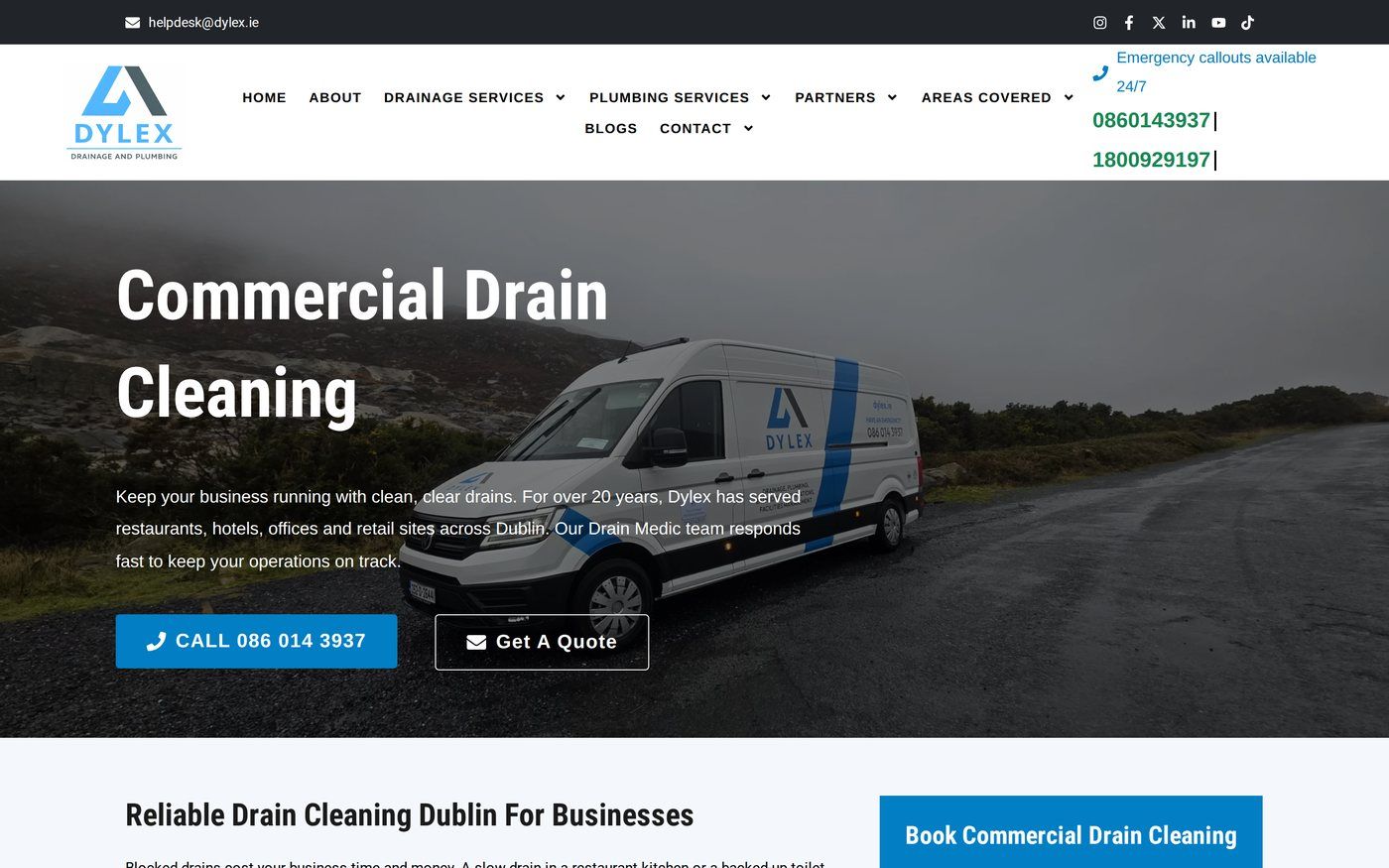 Old Dylex service page