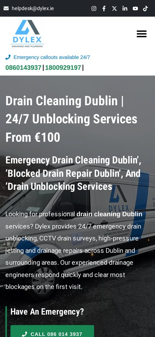 Old Dylex homepage on mobile