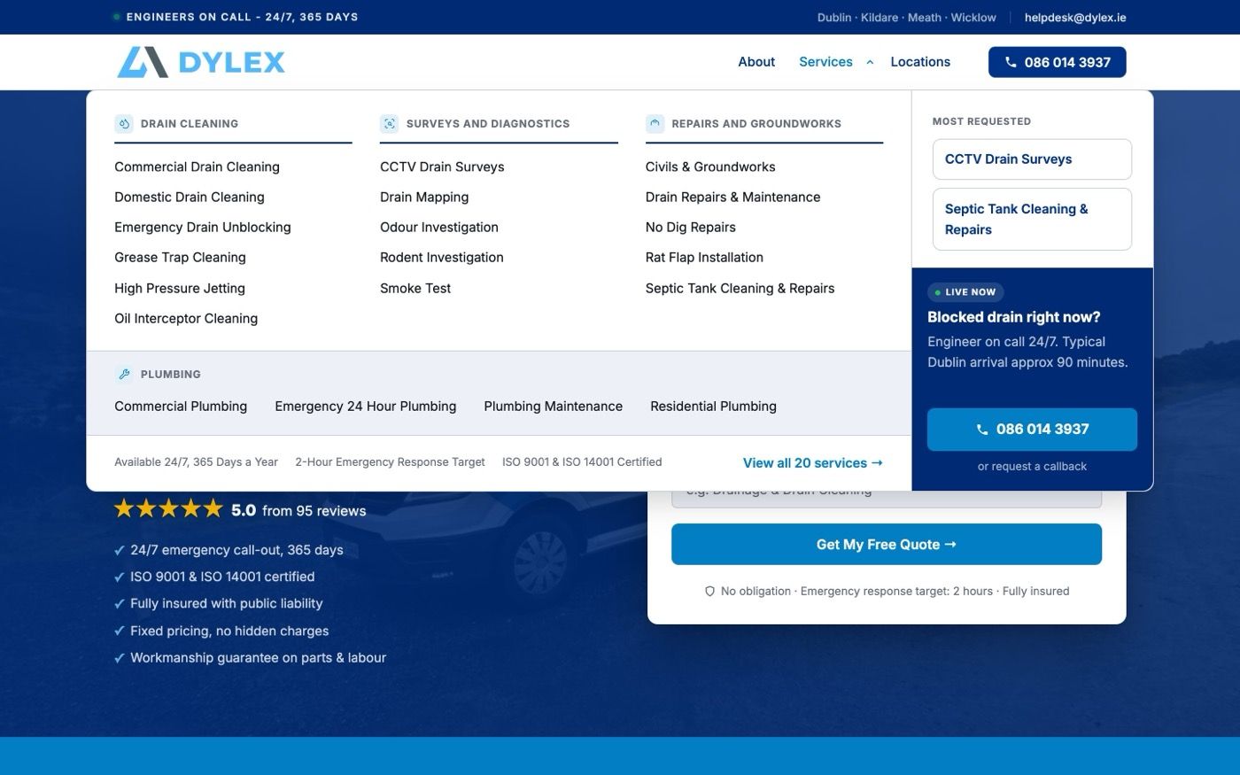 New Dylex navigation