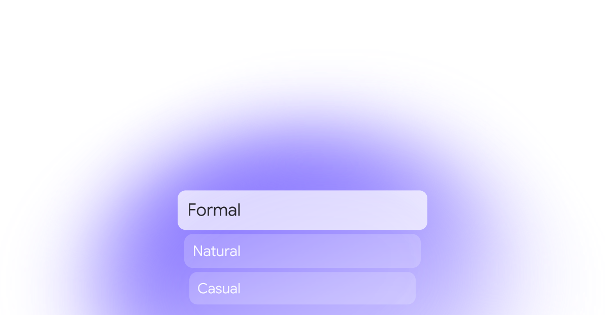 Tone & Voice Control