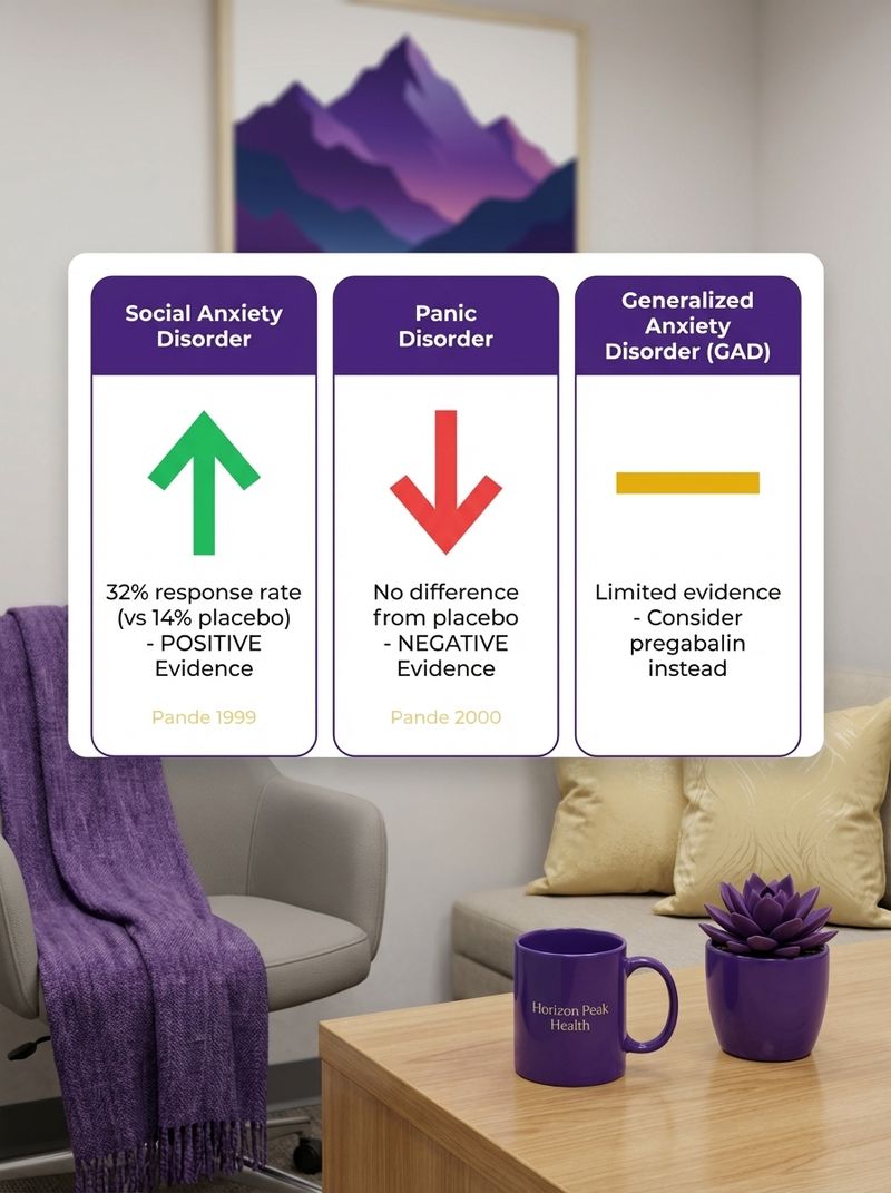 gabapentin evidence social anxiety positive panic negative chart