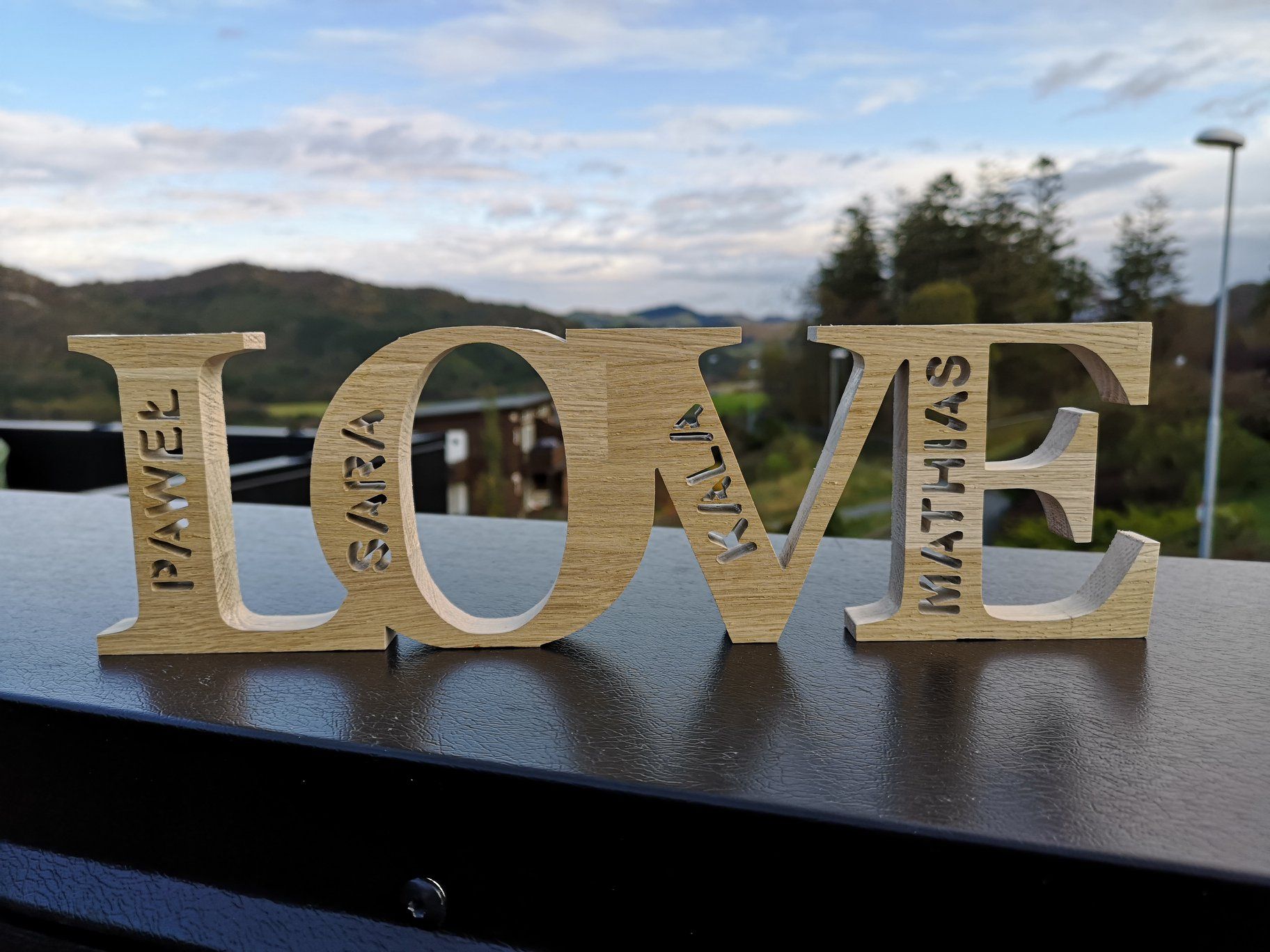 wooden letters LOVE