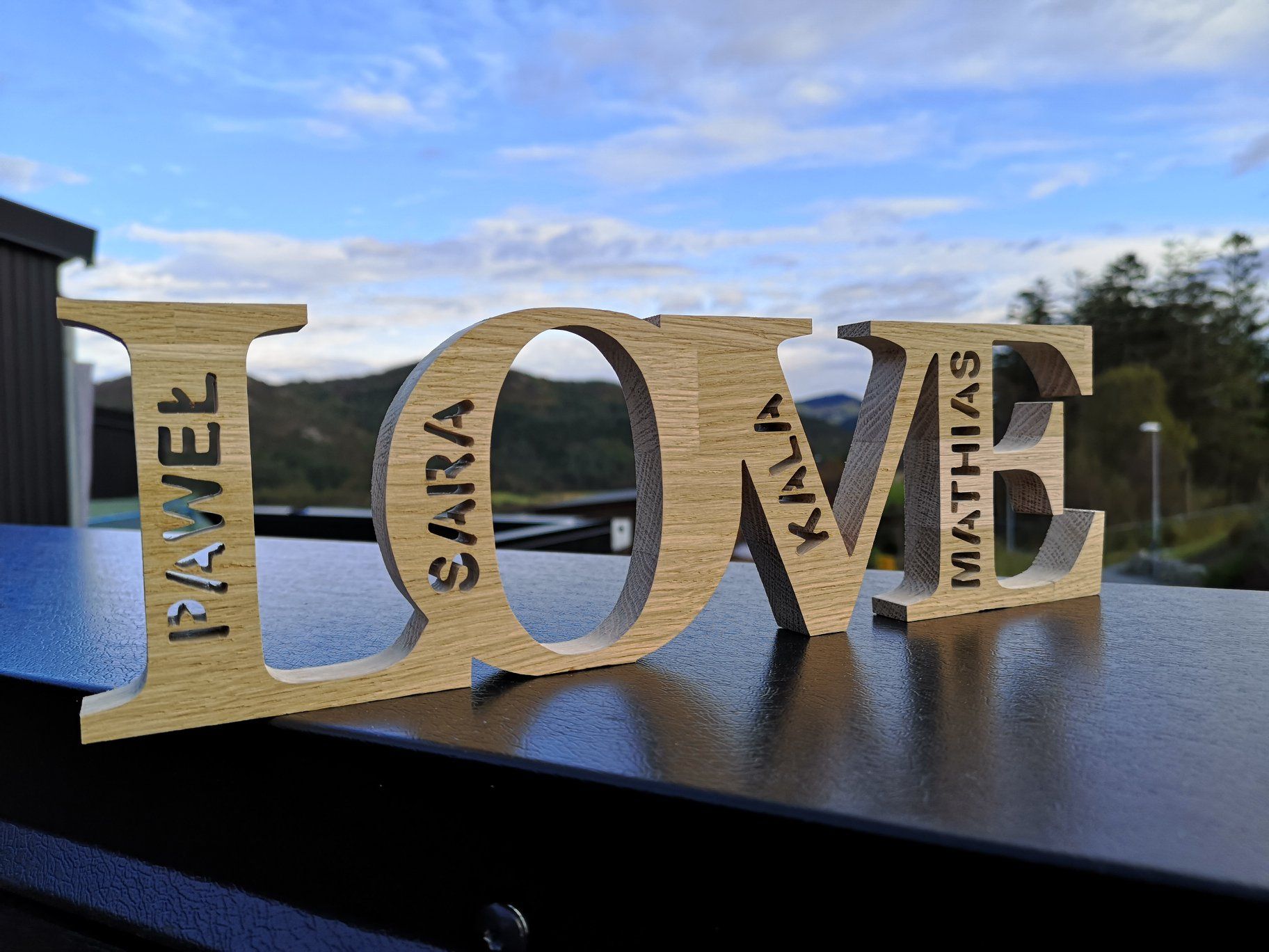 wooden letters LOVE