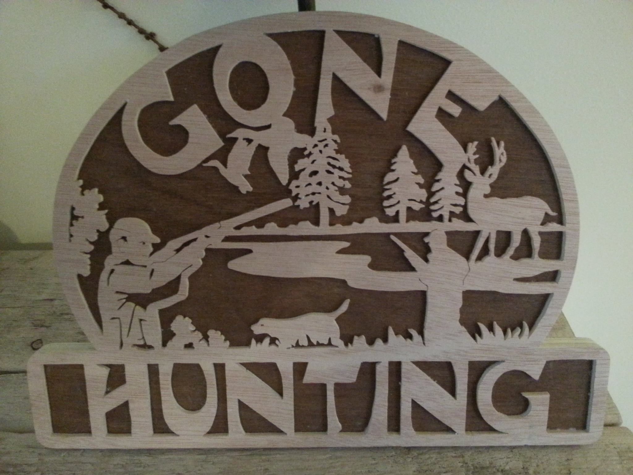 gone hunting sign