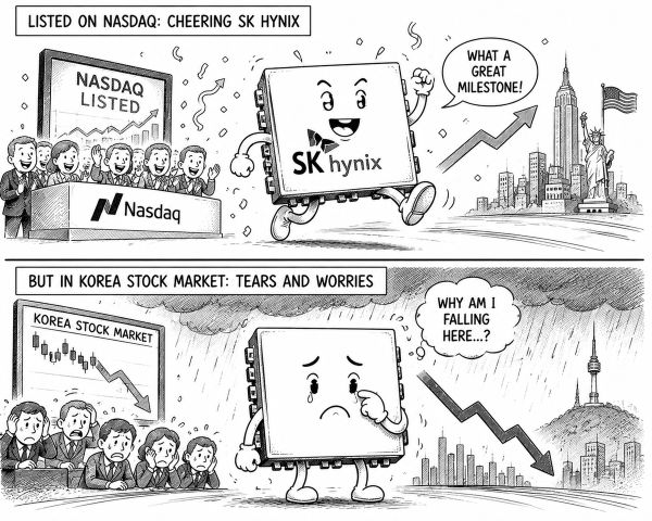 Nasdaq Triumph, Seoul Meltdown: SK Hynix and the Anatomy of a Sentiment Collapse