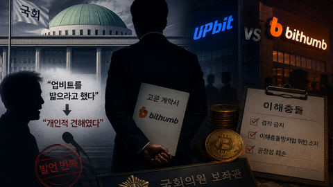 보좌관의 두 얼굴: 빗썸 고문이 업비트를 겨눴나