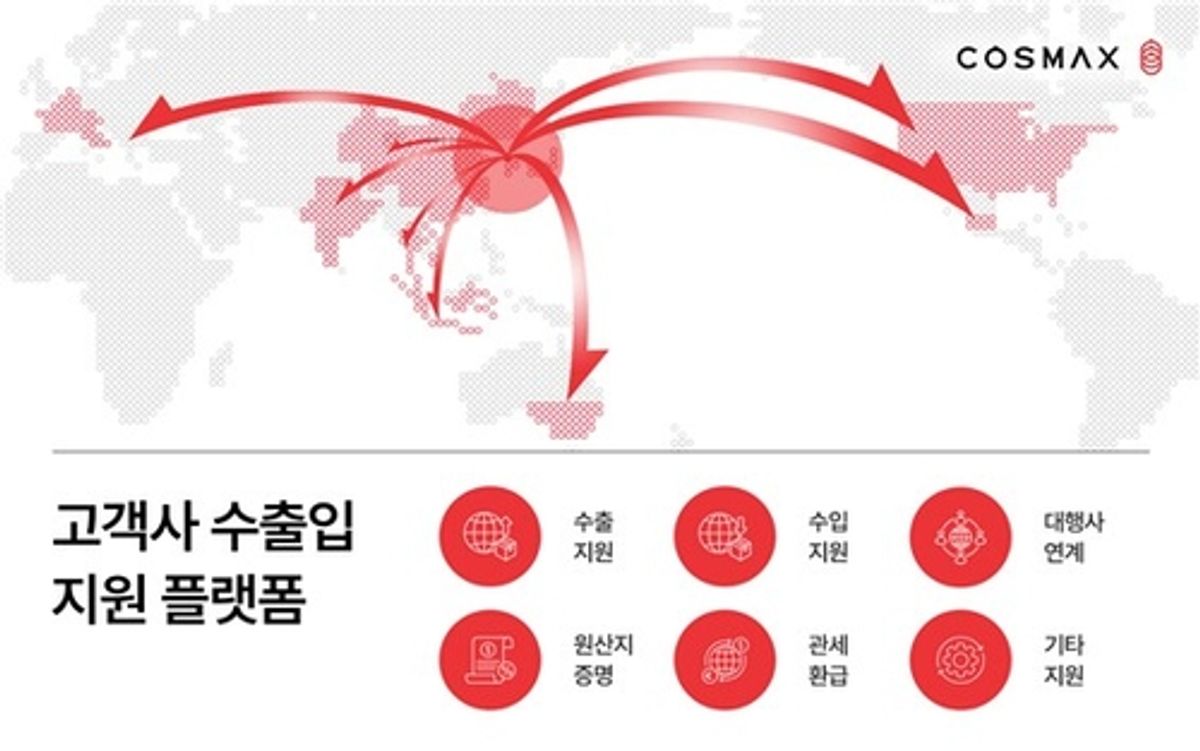 코스맥스의 고객사 지원 플랫폼 이미지.